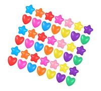 TOYANDONA 100pcs Star and Heart Shaped Ball Pit Balls for Macaron for Playpens Birthday Parties and Indoor Fun