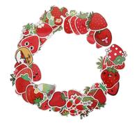 TOYANDONA 100pcs Strawberry Doodle Stickers Two Cute Reward Decals for Notebook Laptop Water Bottle Scrapbook DIY Crafts Gift Motivational Seal Labels