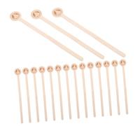 TOYANDONA 100pcs Wooden Coffee Stirring Sticks with Round Ends Reusable Drink Stirrers for Hot Chocolate Espresso Cocktails Tea Smooth Finish Individually Wrapped Beige