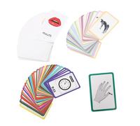 TOYANDONA 108Pcs Learning Flash Cards Educational Sight Word for Cognition Early Development Portable Lightweight with Animal Body Parts Designs