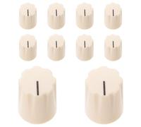 TOYANDONA 10pcs 13x16mm Electric Guitar Volume Potentiometer Knobs, Cream White Small Guitar Pedal Replacement Knobs for Amplifier Control and Bass Accessories