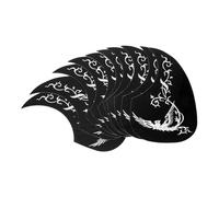 TOYANDONA 10pcs 40/41 Inch Acoustic Guitar Pickguard Tear Drop Shape Scratch Protection Sticker Black Silver for Folk and Classical Guitar Accessories