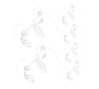 TOYANDONA 10pcs Acrylic Aquarium Plant Holders with Suction Cups Transparent Fish Tank Worm Feeder Bowls for Bloodworm Feeding Easy Installation and Space-saving Design Fish Feeder