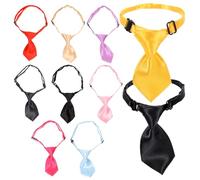 TOYANDONA 10pcs Adjustable Large Dog Collar Neckties Mixed Colors Pet Grooming Accessories Christmas Bow Tie for Dogs Birthday Party Costume Supplies Random Color