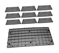 TOYANDONA 10pcs Aquarium Bottom Filter Plate Mesh Grid Divider Black Plastic Egg Crate Panel for Fish Tank Isolation Breeding Tanks