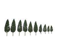 TOYANDONA 10pcs Artificial Pine Trees Christmas Fake Pine Ornament Miniature Simulation Plant Decor Green Micro Landscape Model for Train Scenery and Holiday Decoration