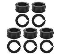 TOYANDONA 10pcs Bicycle Handlebar Rubber Gaskets Set, Non-Slip 22.2-31.8mm Stem Spacers Shock Absorption, Secure Grip Adapter Rings for Road and Mountain Cycling