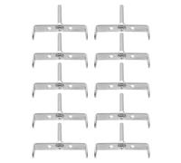 TOYANDONA 10pcs Bicycle Rear Rack Connector Part U-shaped Iron Silver for Mountain Bike Rear Rack, Easy Installation for Cycling Gear and Adventure