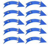 TOYANDONA 10pcs Bicycle Safety Lights Blue Directional Plastic Reflectors with Universal Compatibility and Waterproof Design for Road Cycling Night Riding