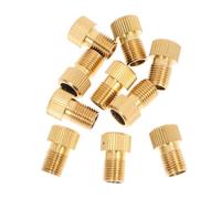 TOYANDONA 10pcs Bike Pump Adapters Connectors Copper Plated Zinc Alloy to Valve Converter Compatible with Air Compressor and Bicycle Pumps