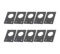 TOYANDONA 10pcs Black Aluminum Stepper Motor Mounting Plates Spindle Clamp Brackets Compatible with Extrusions Installation Motor Bracket Holder for Printers and CNC Machines
