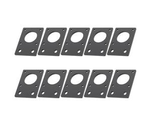 TOYANDONA 10pcs Black Aluminum Stepper Motor Mounting Plates Spindle Clamp Brackets Compatible with Extrusions Installation Motor Bracket Holder for Printers and CNC Machines