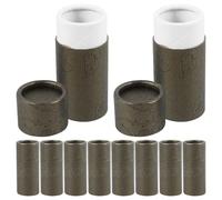 TOYANDONA 10pcs Black Gold Kraft Paper Essential Oil Bottle Packaging Tubes with Lids 10ml Cylinder Packaging Box for Tea Leaf Storage and Mailing
