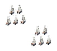 TOYANDONA 10pcs Box for Guitar Pedal Double Switch Pin Foot Button Metal Contacts Flexible Switching Stable Performance
