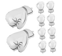 TOYANDONA 10pcs Boxing Glove Foil Balloons Sport Theme Party Decorations for Boys Birthday Wrestling Match Indoor Outdoor Use Aluminum Material