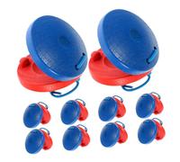 TOYANDONA 10pcs Boys and Girls Wooden Castanets Musical Instrument Toys for Toddlers Hand Percussion Toys Educational Music Finger Rhythm Instruments