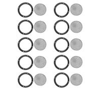 TOYANDONA 10pcs Car Speaker Grille Cover Mesh Protector for Vehicle Door Speakers and Subwoofers, Black Plastic and Iron Mesh, Decorative Screw Mount Grill Resisting Warping and Damage