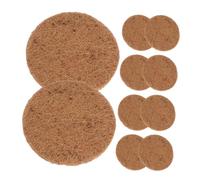 TOYANDONA 10pcs Coconut Fiber Bird Nesting Mats Natural Round Pads for Pigeon Eggs Pet Nests Durable Lightweight for Flowerpot Base and Breeding Accessories