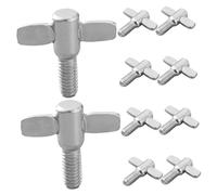 TOYANDONA 10Pcs Drum Set Screws Aluminum Alloy M6*10 Silver Drum Set Top Screws for Cymbals Stability Safety Performance