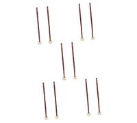 TOYANDONA 10pcs Felt Drum Stick Bass Drum Mallets Maple Wood Drumsticks for Adult Practice