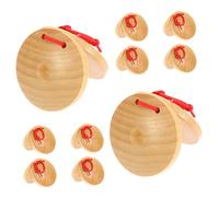 TOYANDONA 10pcs Finger Castanets for Boys and Girls Musical Instrument Hand Music Toys Early Education Music Instrument for Toddlers Preschoolers