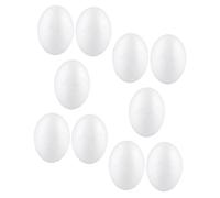 TOYANDONA 10pcs Foam Simulation Eggs Artificial Chicken Eggs for Easter Party Decoration DIY Crafts Reusable