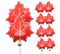 TOYANDONA 10pcs Foil Maple Leaf Balloons Thanksgiving Party Decorations Fall Balloon Supplies for Photo Props and Festive Autumn Graduation Celebrations