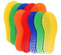 TOYANDONA 10Pcs Footprint Training Markers for Tennis and Football Colorful Durable Court Marking Signs Easy Install and Remove Versatile Use Enhance Visibility