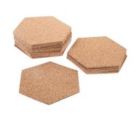 TOYANDONA 10pcs Hexagonal Cork Board Tiles Self-Adhesive Wall-Mounted Memo Boards for Home Office Photo Display Heat Insulation Cork Pads