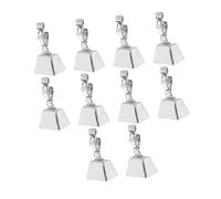 TOYANDONA 10pcs High Sensitivity Fishing Pole Alarm Bells Iron Sea Fishing Bite Indicators with Loud Sound for Night and Noisy Coastal Environments Suitable for Rock and Casting Rods