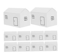 TOYANDONA 10PCS House Shaped Candy Boxes White Paper Treat Boxes Lightweight Party Favor Packaging for Birthdays Weddings and Holiday