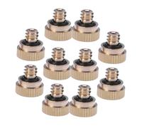 TOYANDONA 10pcs Low Pressure Misting Nozzles Metal Atomizing Spray Heads Durable Leak Garden Hose Nozzle for Agricultural Irrigation Cooling and Lawn Watering