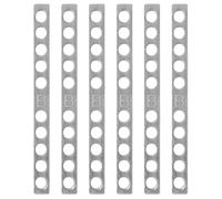 TOYANDONA 10pcs Metal Guitar Pickup Shim 10 Holes 6-string 5.2mm Width Precision Pickup Height Calibration Broad Compatibility Silver DIY Installation for Studio Recording