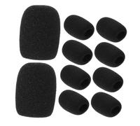TOYANDONA 10pcs Mic Sponge Covers for Headset Microphone, Soft Protective Microphone Windscreens 40x30x15mm, Replacement Pop Filters for Conference and Aviation Use