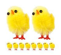TOYANDONA 10pcs Mini Chicks Yellow 3cm Easter Flocked Chicks Cute Fully Perfect for Easter Egg Bonnet Decoration, Diy Arts And Crafts, Party Decoration And Cake Toppers