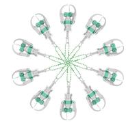TOYANDONA 10pcs Mini Claw Machine Pendants Colorful Plastic Gripper Charms with Beaded Chain for Bag Hanging Decor Keychain Accessories and Vending Machine Fun