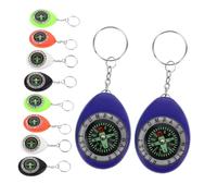 TOYANDONA 10pcs Mini Compass Keychain Portable Pocket Compass with Key Ring Friendly Bright Colors Compact Outdoor Navigation Tool for Hiking Camping Backpacking