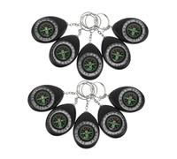 TOYANDONA 10pcs Mini Compass Keychain with Convenient Key Ring Compact and Portable Outdoor Navigation Pendant for Hiking Camping Backpacking Use Survival Tool for Adventure