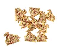 TOYANDONA 10pcs Mini Lucky Horse Charms for Crafts Chinese Zodiac Horse Pendants Small Animal Decorations for Lunar New Year DIY Jewelry Making and Year of the Party Favors