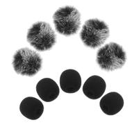 TOYANDONA 10pcs Mini Microphone Windshield Covers Soft Cotton Lapel Mic Windscreens for Indoor Outdoor Use for Recording Singing and Voice Overs Compact Lightweight Design