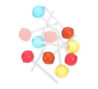 TOYANDONA 10Pcs Miniature Dollhouse Lollipops Pretend Play Food Model Colors Candy Kitchen Props for DIY Doll Accessories and Decorative Photo Shoots