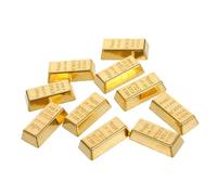 TOYANDONA 10pcs Miniature Hollow Gold Bars Model for Dollhouse Decor Realistic Tiny Simulation Props for DIY Mini House Scenes Compact with Fine Craftsmanship and Stylish Detail