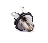 TOYANDONA 10pcs Mono Jack Socket Connector Guitar Jack Plate with Nuts Washers for Acoustic Electric Bass Guitar for Studio Recording Live Sound