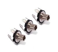 TOYANDONA 10pcs Mono Jack Socket Connector with Washers and Nuts for Acoustic Electric Bass Guitar Parts and Accessories Easy Installation for Standard Output Jack