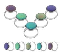 TOYANDONA 10pcs Mood Ring For Women - Adjustable Ring With Color Changing Charm - Finger Jewelry Trendy Accessory For Parties And Festive Occasions