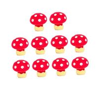 TOYANDONA 10pcs Mushroom Themed Decorations Mini Resin Landscape Adornments for Diy Home Office Decor