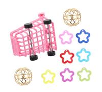 TOYANDONA 10pcs Parrot Bird Puzzle Training Interactive Shopping Cart for Macaw African Grey Cockatoo Cockatiel Iq Development Activity for Beak and Feet Exercise Boredom Relief and Skill