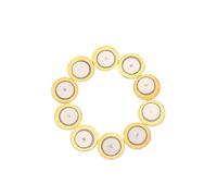 TOYANDONA 10pcs Piezo Disc 15mm Diaphragm Elements 300Ω 4.6kHz Acoustic Instrument Pickup Kit Brass Plate 100mm Leads Guitar Drum Microphone Accessories