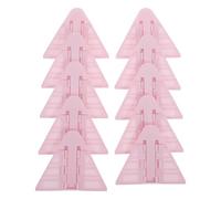 TOYANDONA 10pcs Pink Safety Locks for Sliding Doors and Wardrobes - Adhesive Triangle Cabinet Locks - Proof Door Security for Glass and Furniture