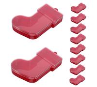 TOYANDONA 10pcs Plastic Candy Boxes for Christmas Party Sock-shaped Holiday Treat Containers Fillable Candy Jars and Xmas Tree Ornaments Portable Favor Storage for Festive Decor